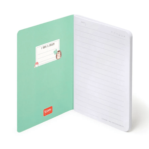 Caderno A6 Legami com linhas e capa dura ilustrada - Ouriço - Papelaria Encantada