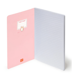 Caderno B5 com linhas e capa dura ilustrada - Corgi - Legami - Papelaria Encantada