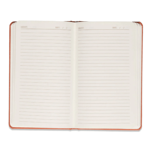 Caderno Celestial em Tecido – Sol Terracota - Designworks - Papelaria Encantada