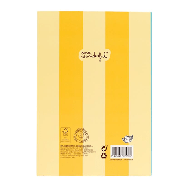 Caderno com Notas Adesivas e Autocolantes - Mr.wonderful - Papelaria Encantada