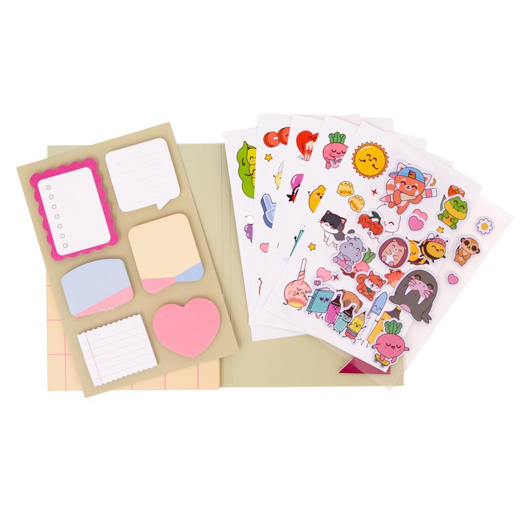 Caderno com Notas Adesivas e Autocolantes Ouriço Mr.wonderful - Papelaria Encantada