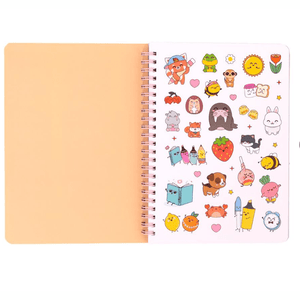 Caderno em Espiral A5 - Just me and my bubble tea - Mr wonderful - Papelaria Encantada