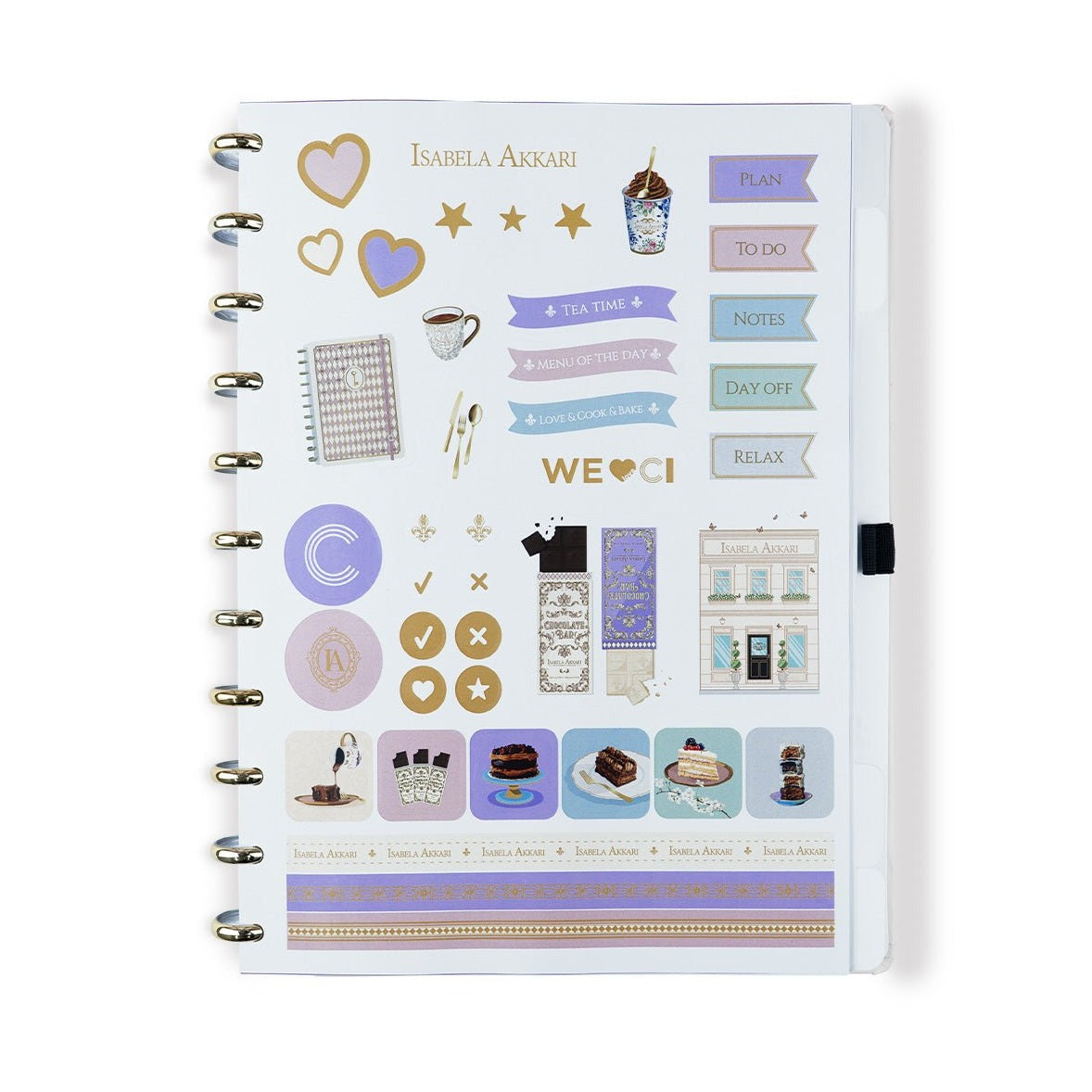 Caderno Inteligente by Isabela Akkari - Purple Key Grande - Papelaria Encantada