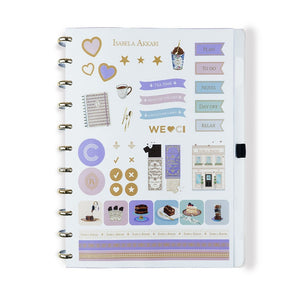 Caderno Inteligente by Isabela Akkari - Purple Key Grande - Papelaria Encantada