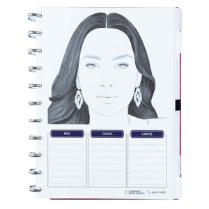 Caderno Inteligente Grande Cherry by Bruna Tavares - Papelaria Encantada