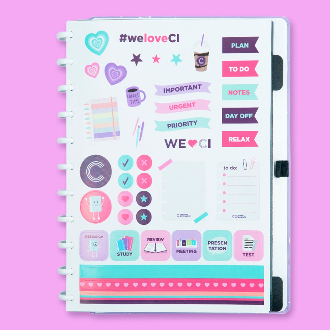 Caderno Inteligente Grande Purple Galaxy ed. especial Gocase - Papelaria Encantada
