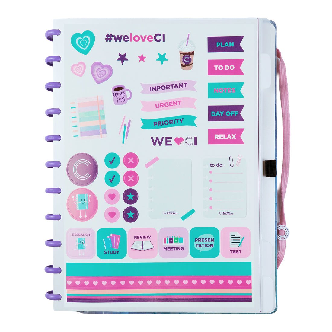 Caderno inteligente Grande sparkle - Papelaria Encantada