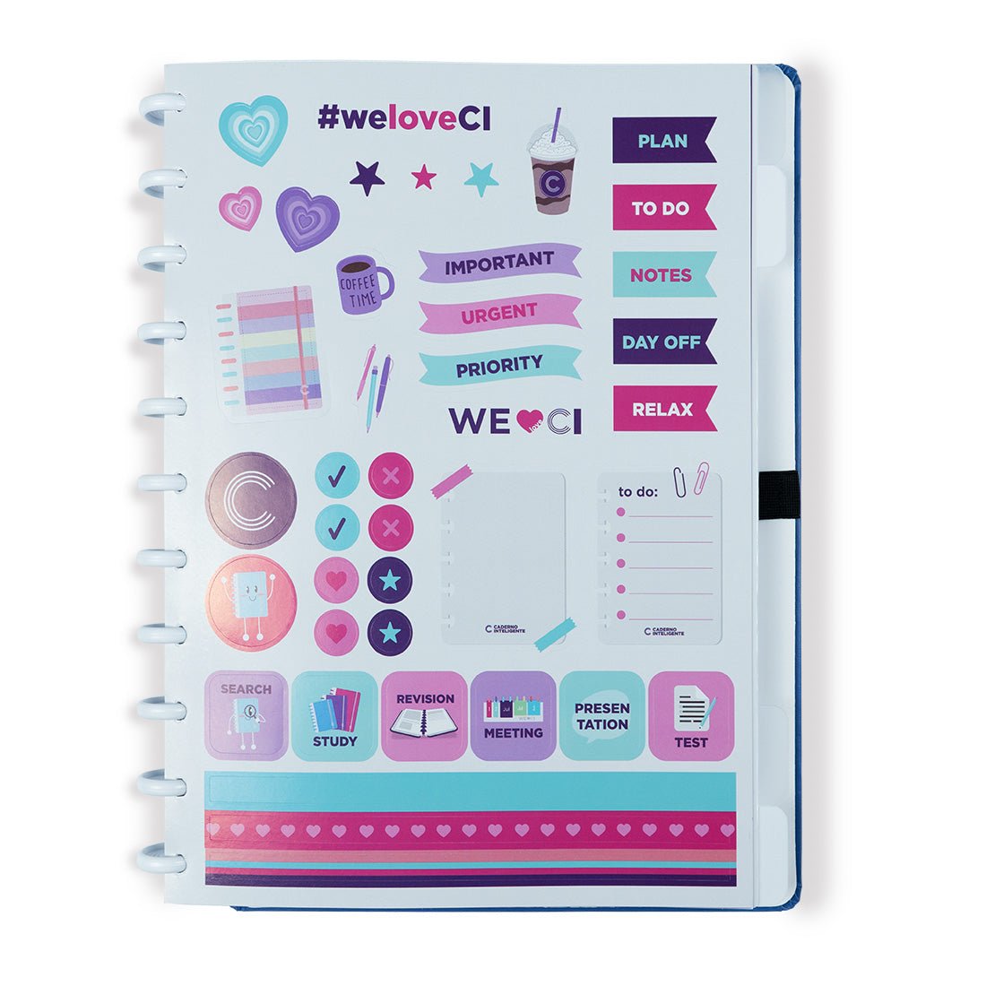Caderno Inteligente Premier Blue grande - Papelaria Encantada