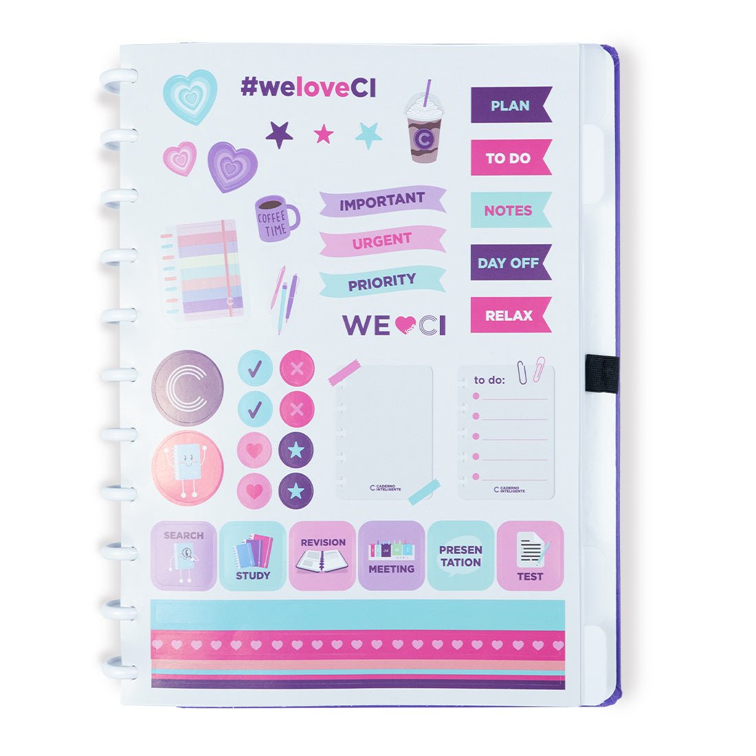 Caderno Inteligente Premier Purple Grande - Papelaria Encantada