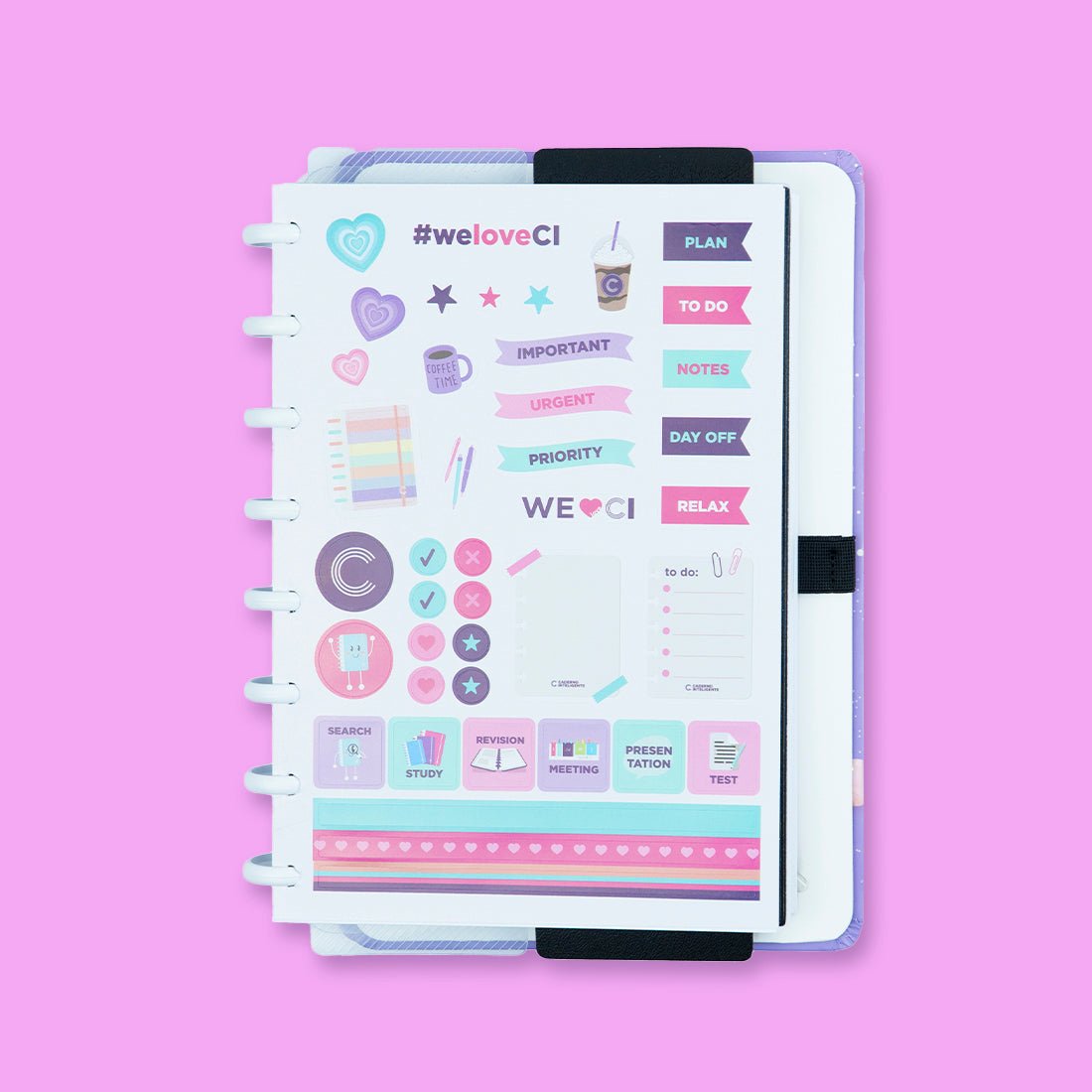 Caderno Inteligente Purple Galaxy ed. especial Gocase A5 - Papelaria Encantada