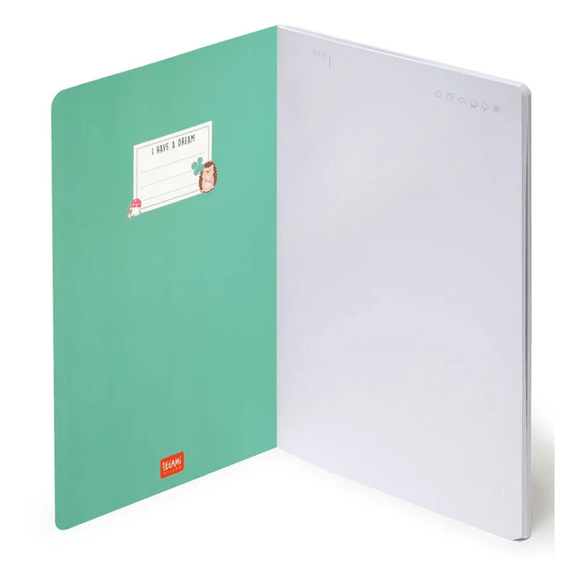 Caderno Legami A5 Liso - Hedgehog - Papelaria Encantada