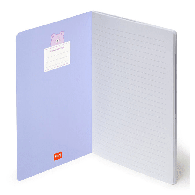 Caderno legami A5 Pautado - Teddy Bear - Papelaria Encantada