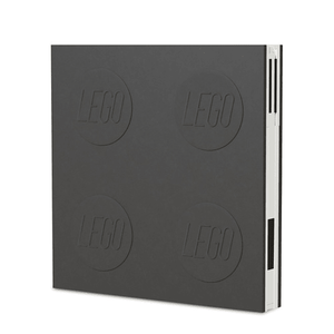 Caderno LEGO com elástico e caneta gel preta - Papelaria Encantada