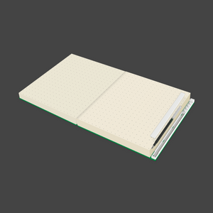 Caderno LEGO com elástico e caneta gel verde - Papelaria Encantada