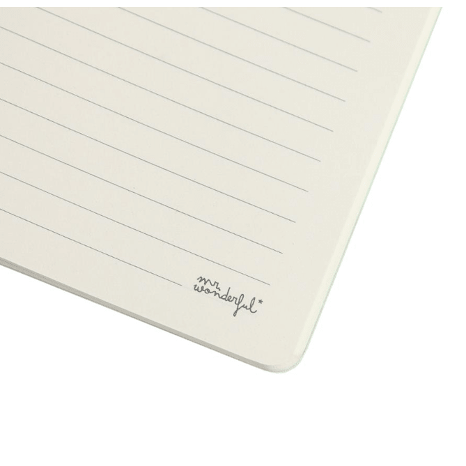 Caderno Mr.wonderful Pautado A5 Riscas Rosa e Vermelho - Papelaria Encantada