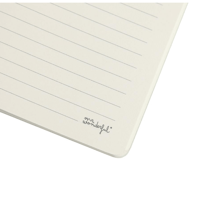 Caderno Mr.wonderful Pautado A5 Riscas Verde e Azul - Papelaria Encantada