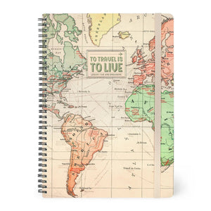 Caderno pautado com espiral A4 Travel Legami - Papelaria Encantada