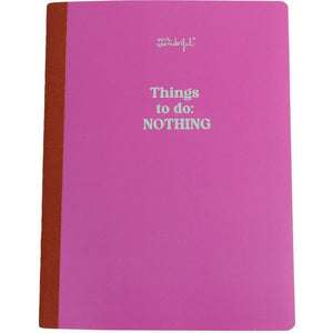 Caderno Pautado Mr Wonderful A5 Rosa - Thing To Do: Nothing - Papelaria Encantada
