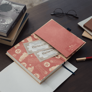 Caderno premium A5 Harry Potter plataforma 9 3/4 - Papelaria Encantada