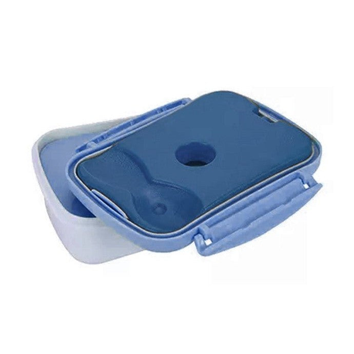 Caixa de lanche hermética Futebol Azul - Papelaria Encantada