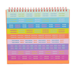 Calendário de mesa 2026 - Ready, stead go! Mr.wonderful - Papelaria Encantada