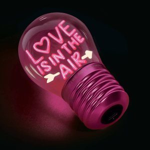 Candeeiro decorativo em forma de candeeiro - O amor está no ar - Bulb Fiction - Legami - Papelaria Encantada