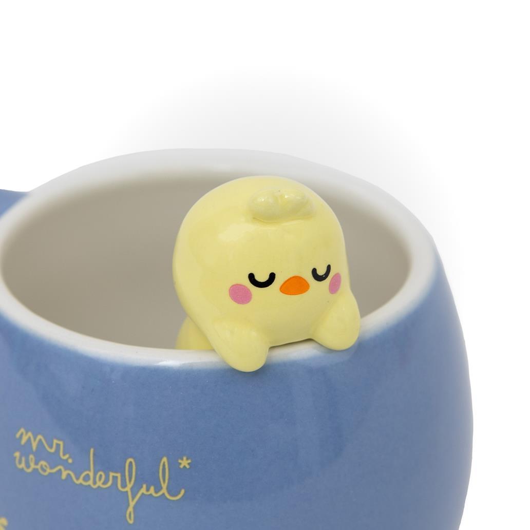 Caneca 3D Pintainho Lazy - Big dreams, tiny effort - Mr Wonderful - Papelaria Encantada
