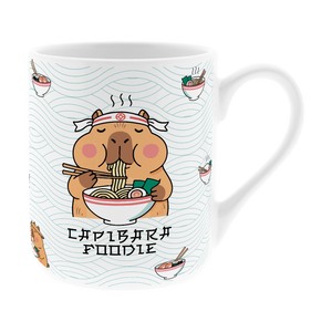 Caneca cerâmica 330ML Capivara Foodie Mint - Papelaria Encantada
