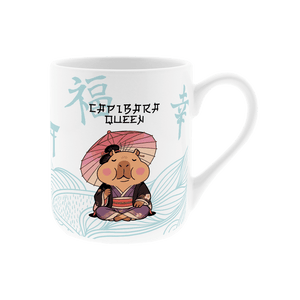 Caneca cerâmica 330ML Capivara Queen Mint - Papelaria Encantada