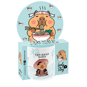 Caneca cerâmica 330ML Capivara Queen Mint - Papelaria Encantada