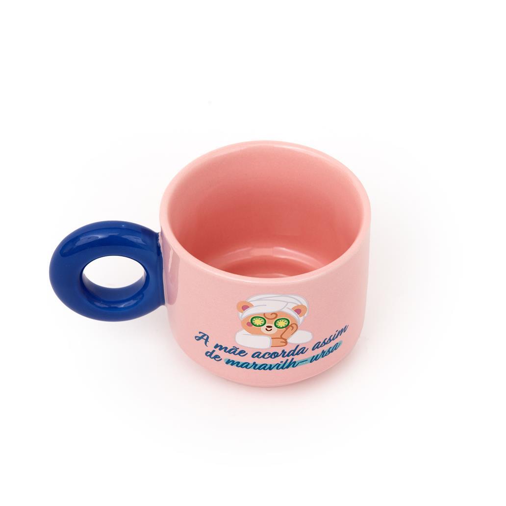 Caneca Empilhável - A mãe acorda assim maravilh - ursa - Mr Wonderful - Papelaria Encantada