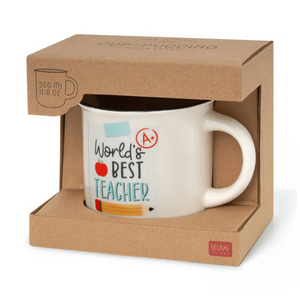 Caneca Legami - World best teacher - Papelaria Encantada