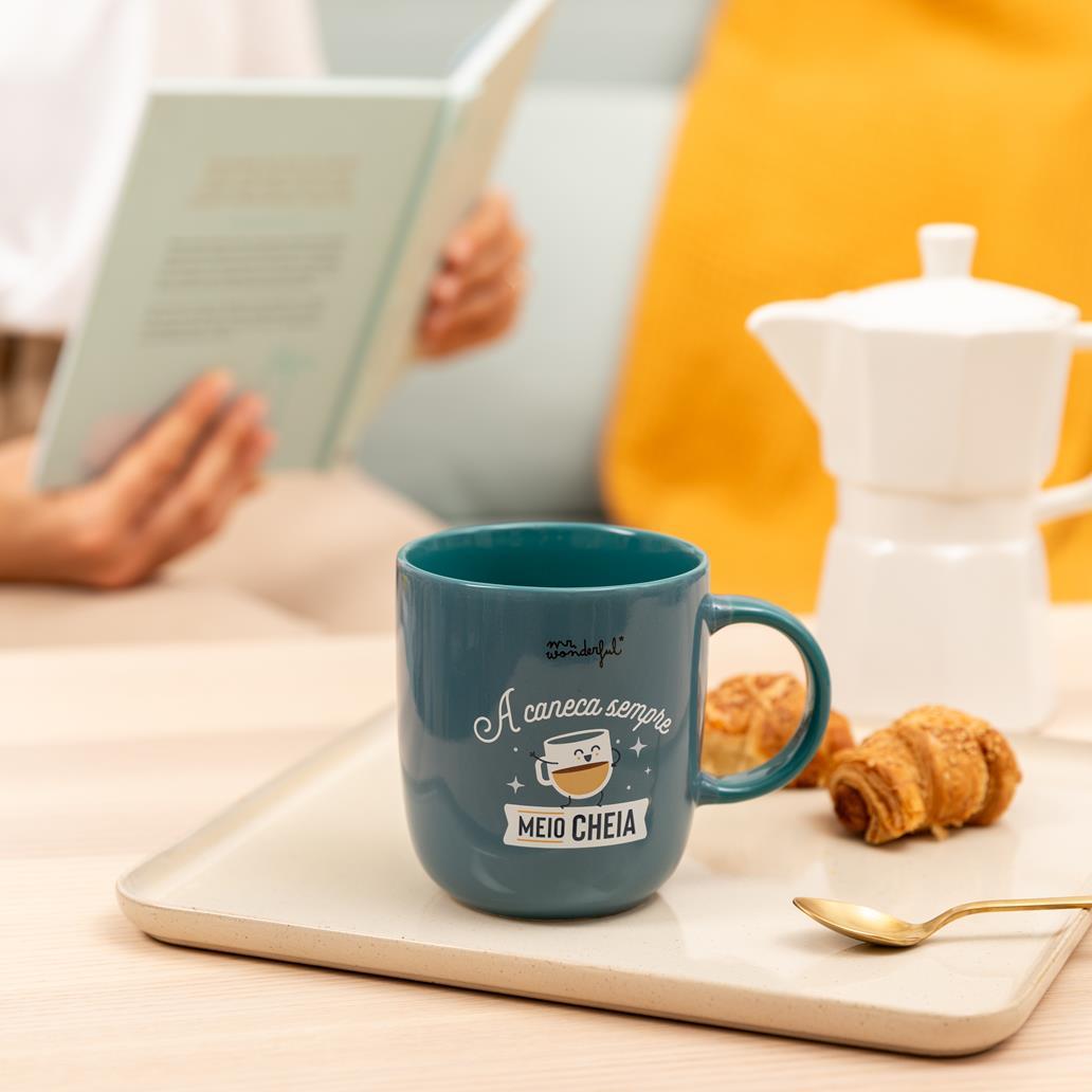 Caneca Mr. Wonderful - A caneca, sempre meio cheia - Papelaria Encantada