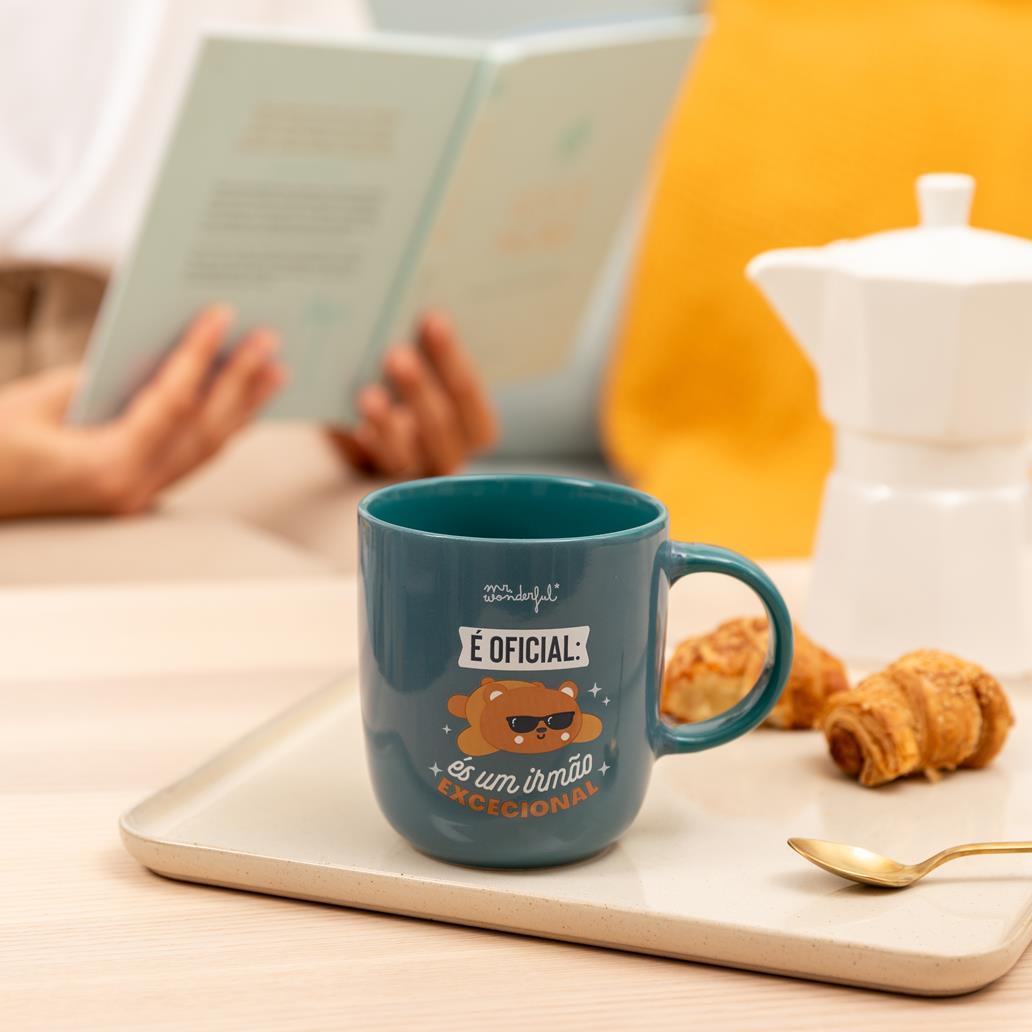 Caneca Mr. Wonderful - É oficial: és um irmão excecional - Papelaria Encantada