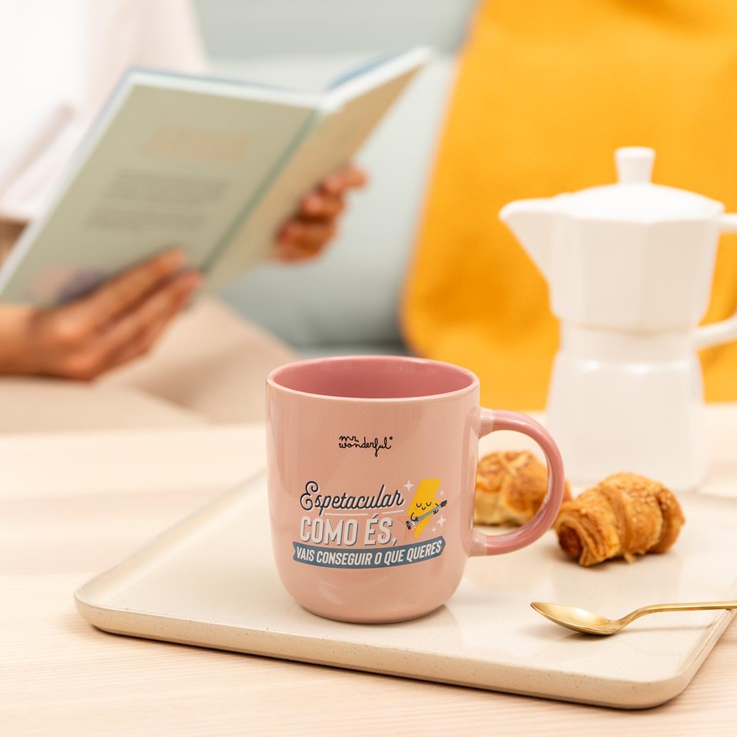 Caneca Mr. Wonderful - Espetacular como és, vais conseguir o que queres - Papelaria Encantada