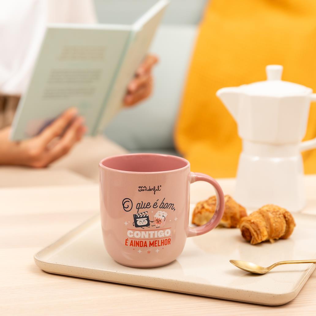 Caneca Mr. Wonderful - O que é bom, contigo, é ainda melhor - Papelaria Encantada