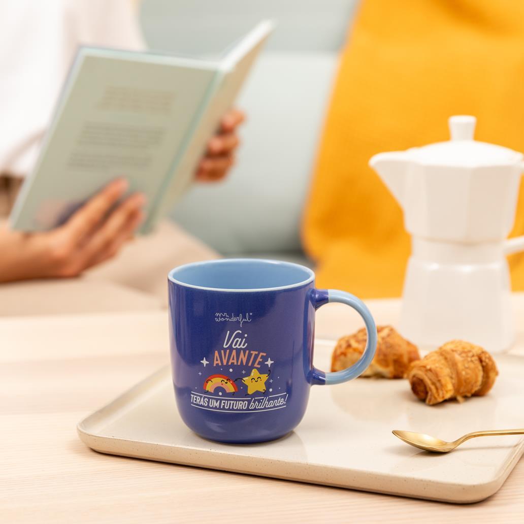 Caneca Mr. Wonderful - Vai avante, terás um futuro brilhante! - Papelaria Encantada
