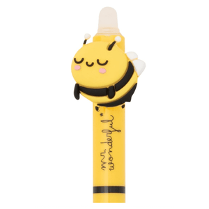 Caneta Apagável e retrátil Abelha - Mr. Wonderful - Papelaria Encantada