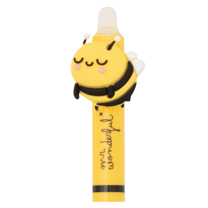 Caneta Apagável e retrátil Abelha - Mr. Wonderful - Papelaria Encantada