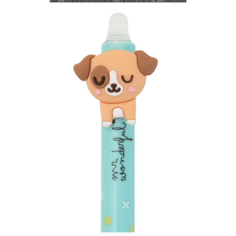 Caneta Apagável e retrátil Cão - Mr. Wonderful - Papelaria Encantada