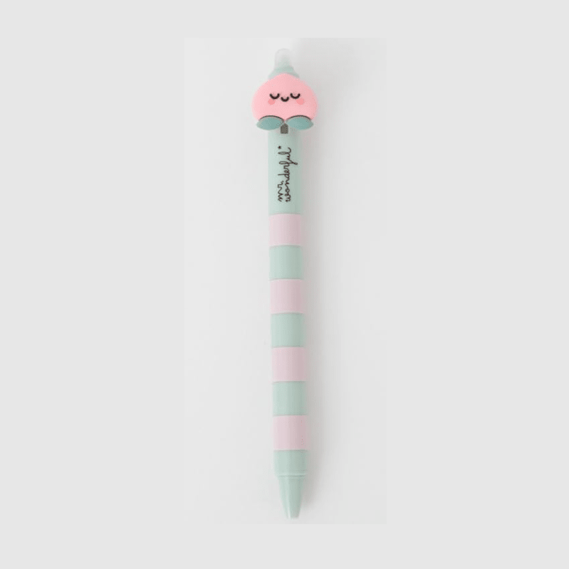 Caneta Apagável e retrátil Pêssego - Mr. Wonderful - Papelaria Encantada