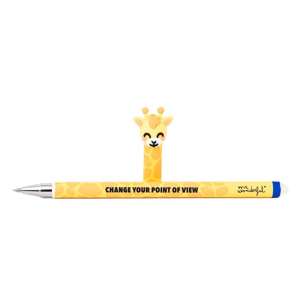 Caneta apagável Girafa Bo - Bo Mr.Wonderful - Papelaria Encantada