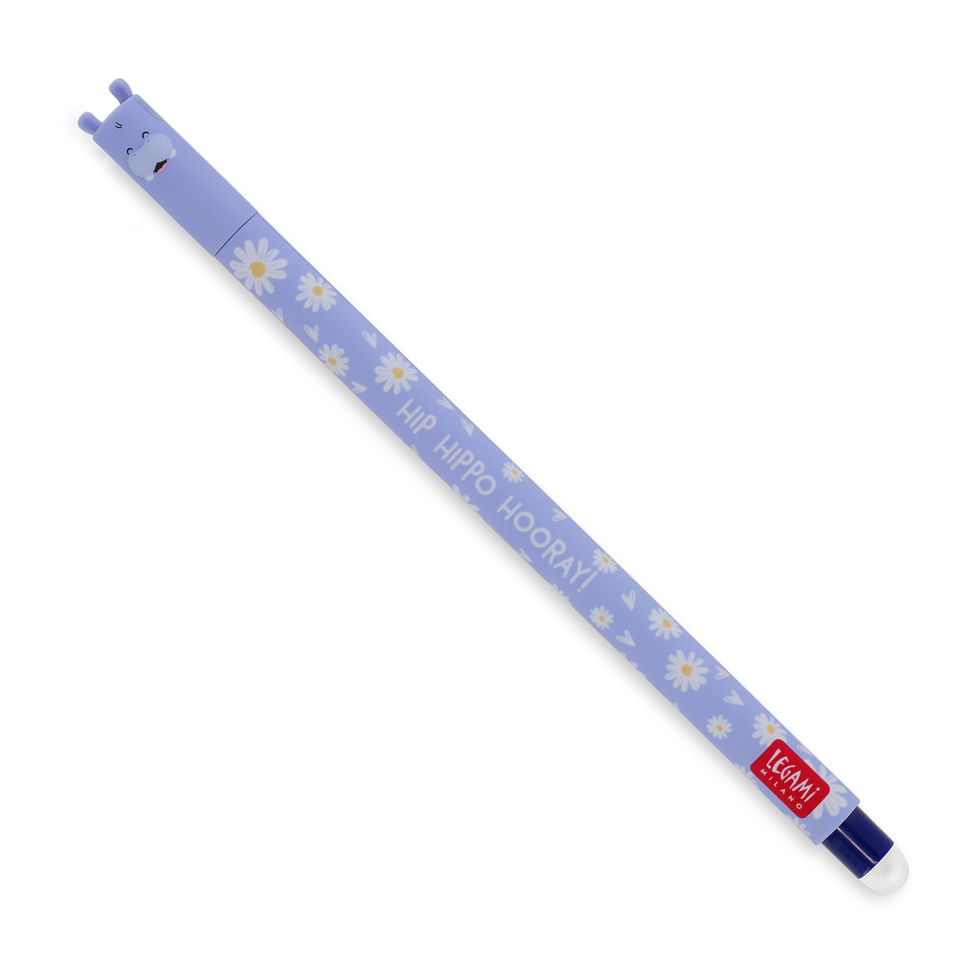 Caneta apagável Hipopótamo n.º68 Legami - Nova versão - Papelaria Encantada