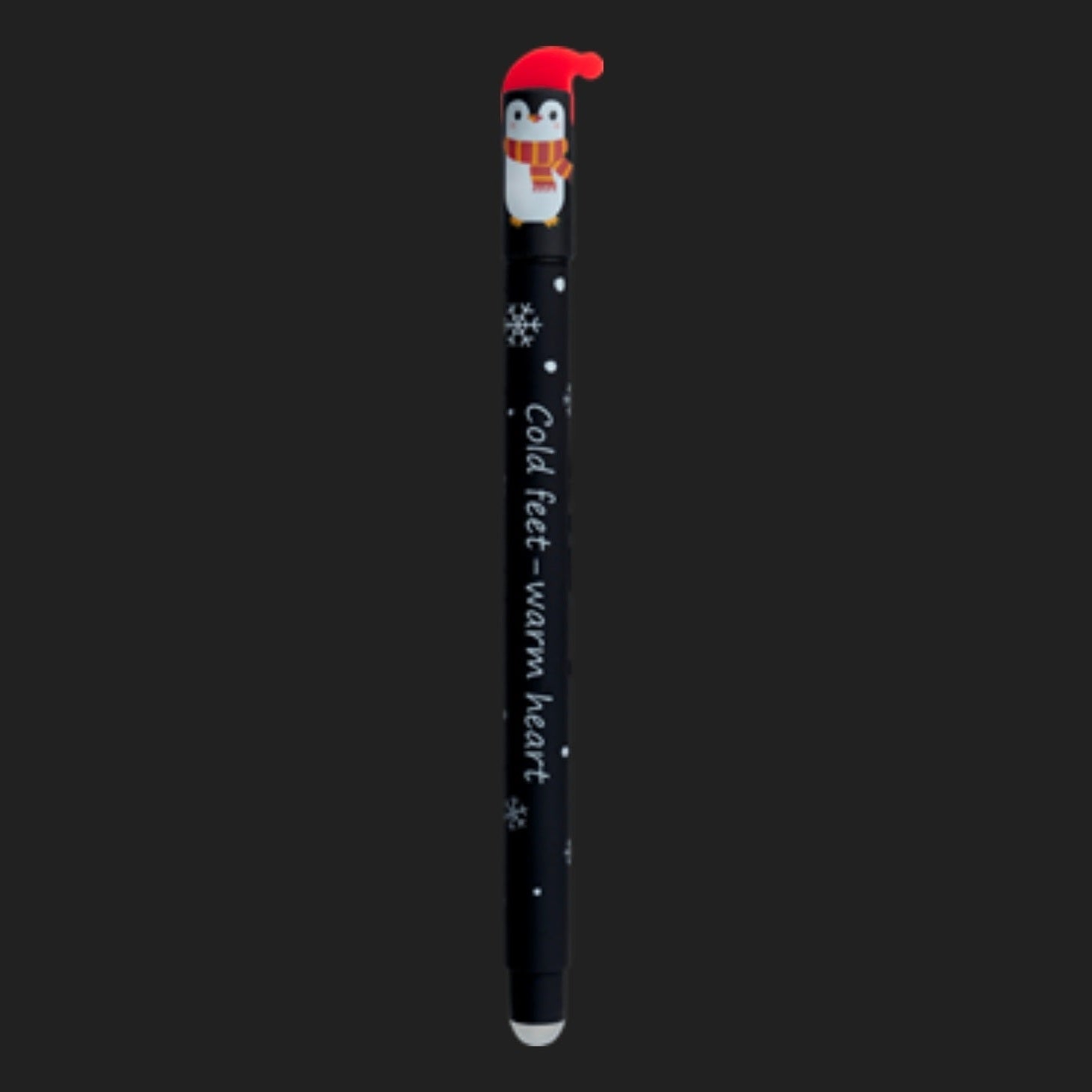 Caneta apagável natal 2025 Pinguim Eberhard-faber - Papelaria Encantada