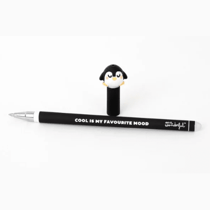 Caneta apagável Pinguim Bo-Bo Mr.Wonderful - Papelaria Encantada