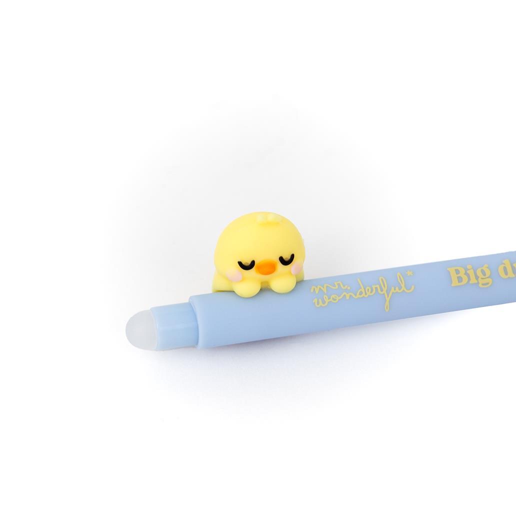Caneta apagável Pintainho Lazy Bo - bo - Big dreams, tiny effort - Mr. Wonderful - Papelaria Encantada