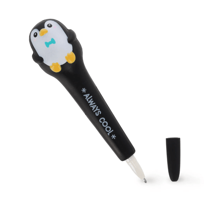 Caneta de gel anti stress Pinguim - Squeezies - Papelaria Encantada