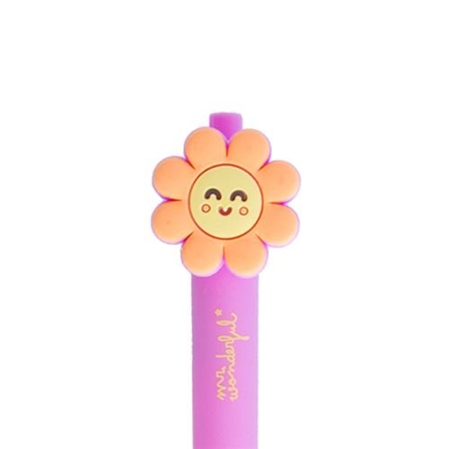 Caneta Margarida Lilás Mr Wonderful - Papelaria Encantada