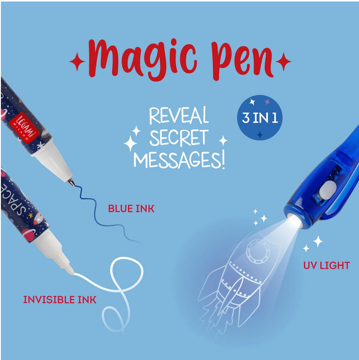 Caneta tinta invisível Espaço - Papelaria Encantada