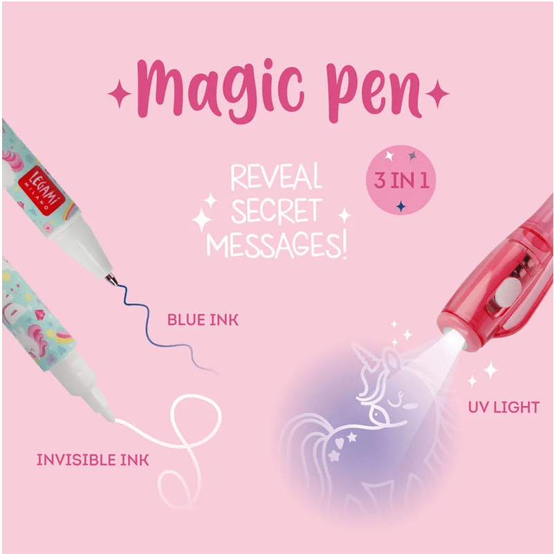 Caneta tinta invisível Unicórnio Legami - Papelaria Encantada